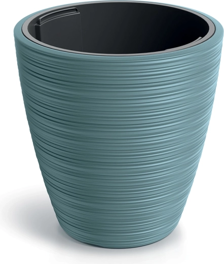 Blumentopf VENA ROUND mit Einsatz, skandinavisches Blau, 19,8 cm