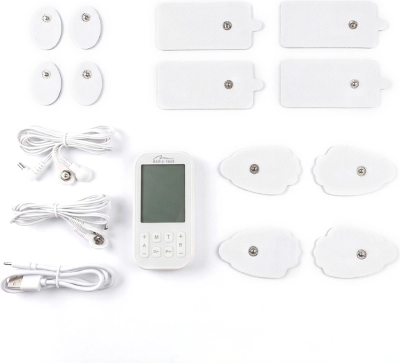 USB‑C-Laden und Elektroden-Set für sofortige Verwendung