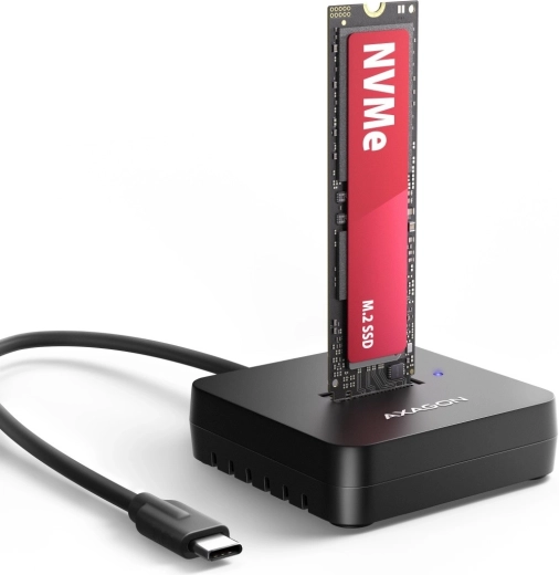 Axagon USB-C 3.2 Gen 2 docking station for NVMe M.2 SSD 10Gbps