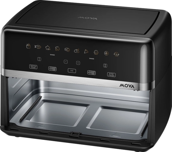 Two cooking zones with finish synchronization