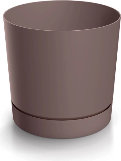 Plant pot with saucer TUBO P 39 cm marsala