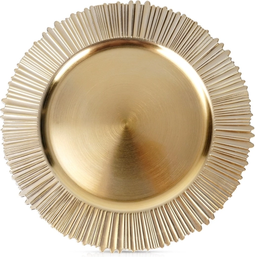 Gold decorative charger plate 33 cm