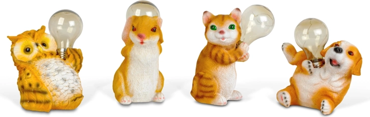 Vier schattige dierenmotieven