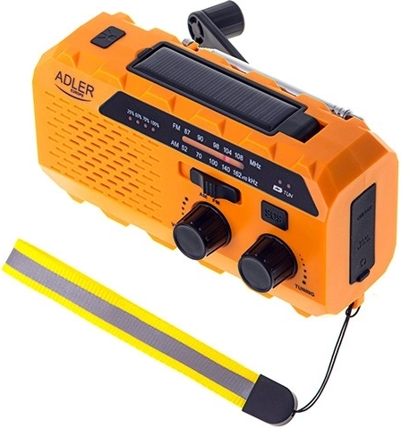 Emergency Solar Radio with Dynamo ADLER – Power Bank, LED Flashlight and SOS