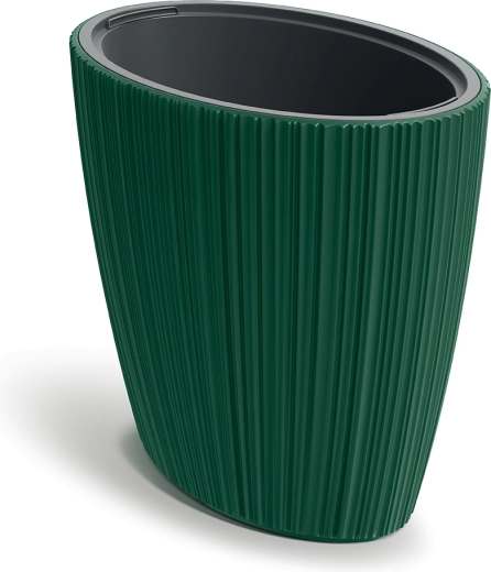 Oro Dark Green Planter with Removable Insert