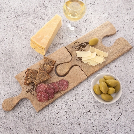 Smart puzzle shape to expand the serving surface