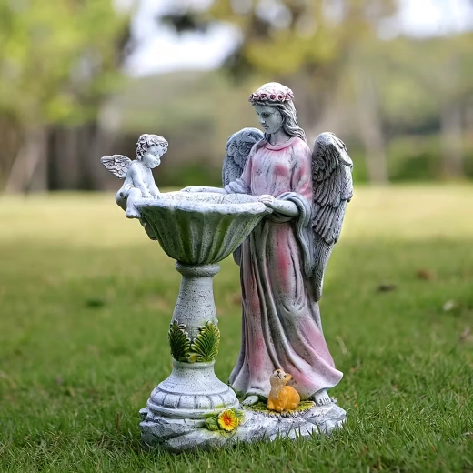 Decoration and bird bath in one