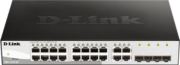 Gigabit Intelligent Switch DGS-1210-20/E with 16GE Ports and 4 SFP