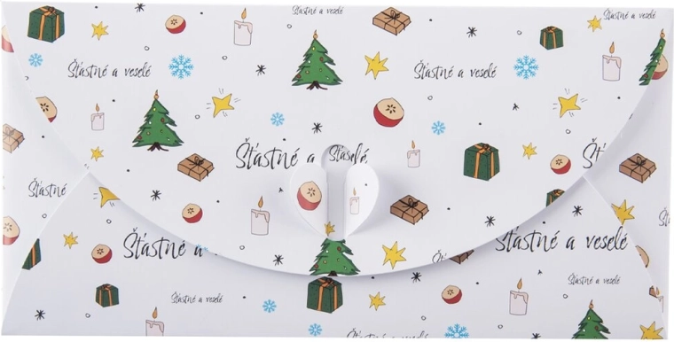 Enveloppe de Noël en papier « Joyeux Noël » (CZ/SK)