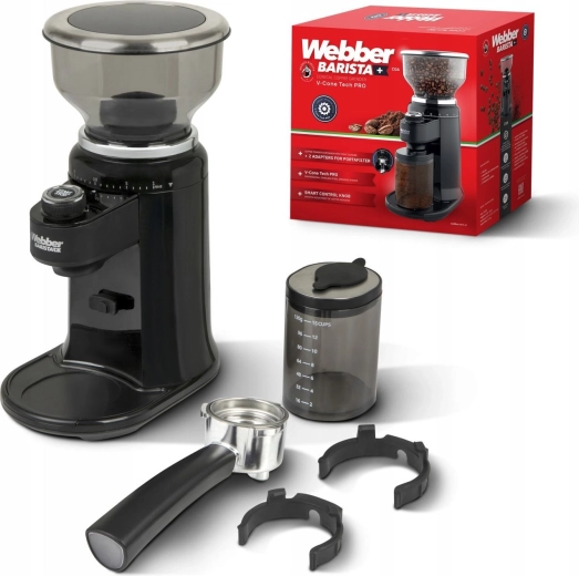 WEBBER Electric Burr Coffee Grinder, 25 settings, 180 W