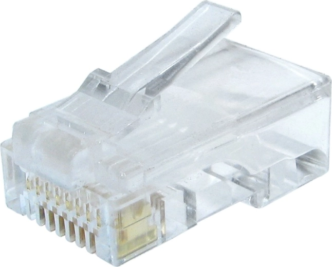 Netwerkconnector 8P8C RJ45 Cat 6 voor kabels met vaste kern