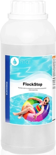 FlockStop – préparation liquide pour améliorer la filtration et la clarté de l’eau de piscine, 1 l