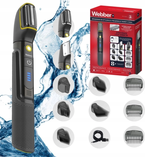 Webber 8in1 kabelloser Trimmer für Gesicht und Körper BG-600