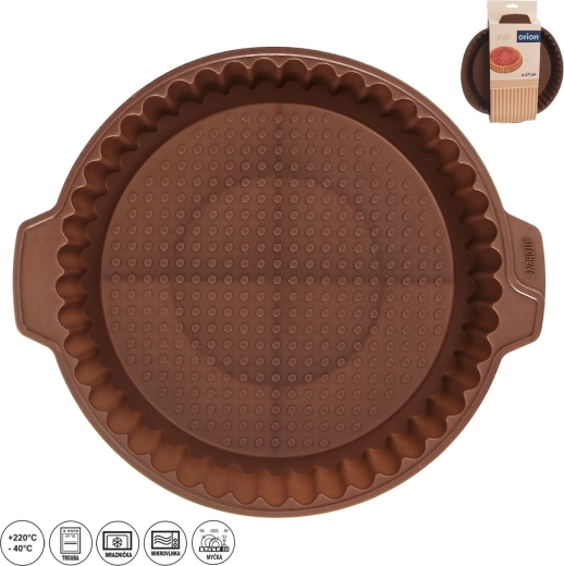 Orion silicone cake pan 27 cm, brown