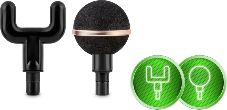 8 verwisselbare koppen voor het hele lichaam