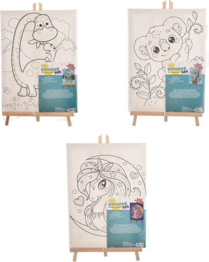 Creative painting set with easel, 16 pcs (assorted, 3 variants)