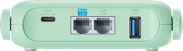 Snelle bekabelde poorten 2,5 GbE en USB 3.0