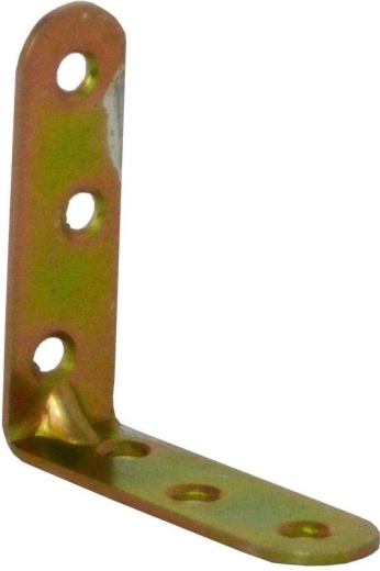 Équerre de montage emboutie 60 × 18 × 2 mm, zingage jaune (15 pcs)