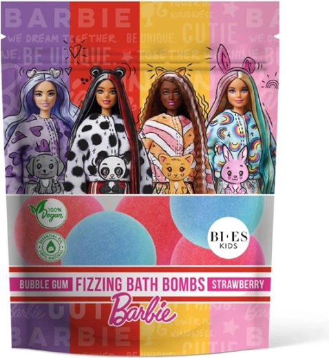 BARBIE bruisbaden kauwgom en aardbei 6×55 g