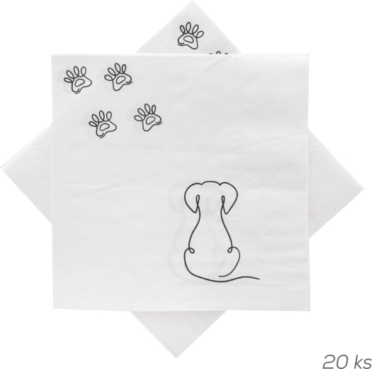 Serviettes en papier Chien 33 × 33 cm 20 pcs