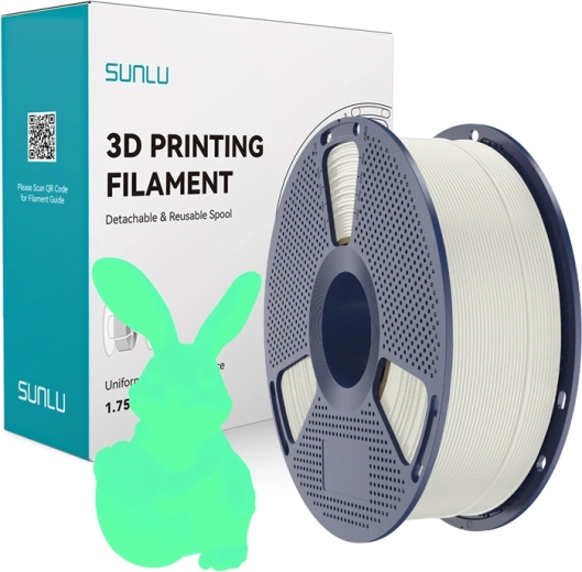 Sunlu PLA filament glow-in-the-dark wit-groen