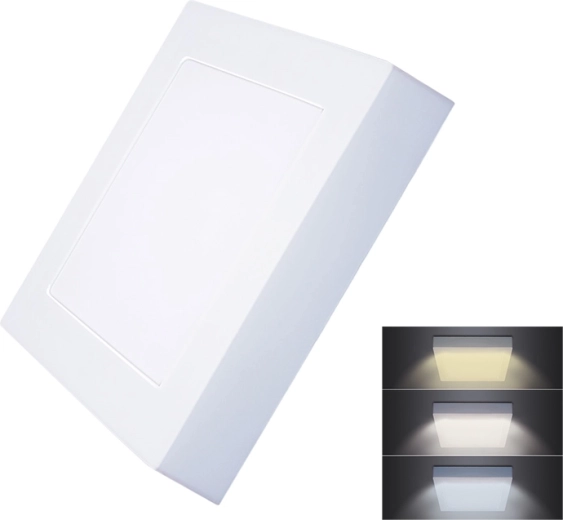 Solight mini panneau LED CCT apparent plafond carré 12 W 900 lm
