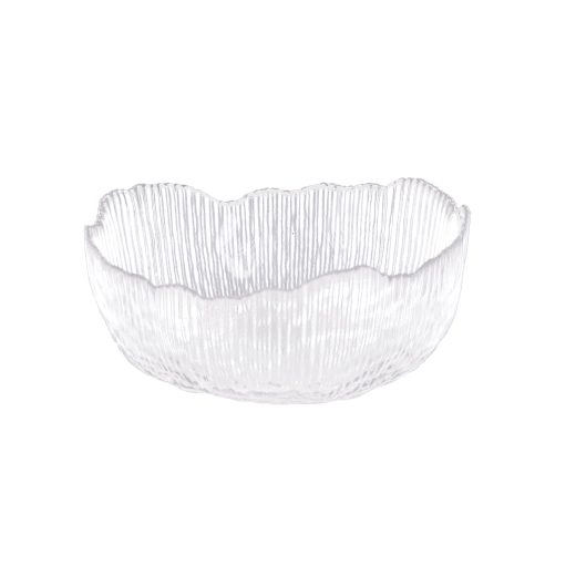 Geribbelde glazen kom Edges 13 × 13 cm
