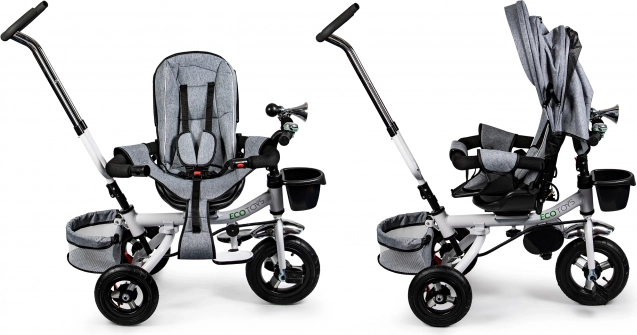 Comfort on walks: 4-position backrest and footrests