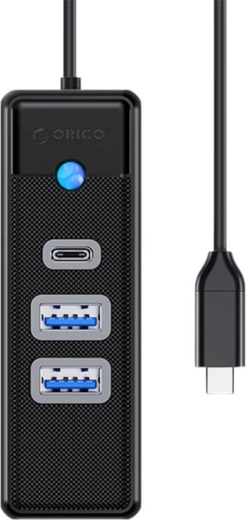 Orico USB‑C-Hub 2× USB 3.0 an USB‑C, 5 Gb/s, 0,15 m, schwarz