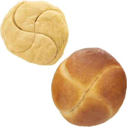 Perfect gelijkmatige kaiserbroodjes