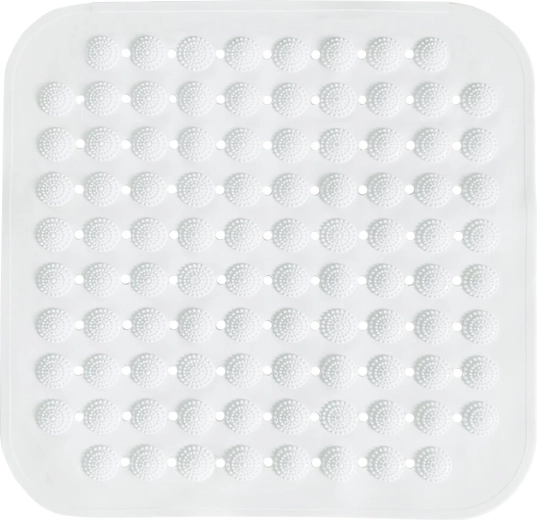 Tapis de douche antidérapant en PVC 43,5 × 43,5 cm