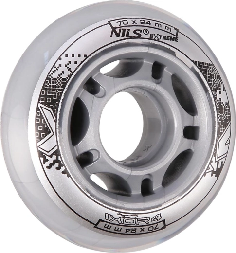 Wieltjes voor inline skates NILS EXTREME PU 70 mm transparant (4 stuks)