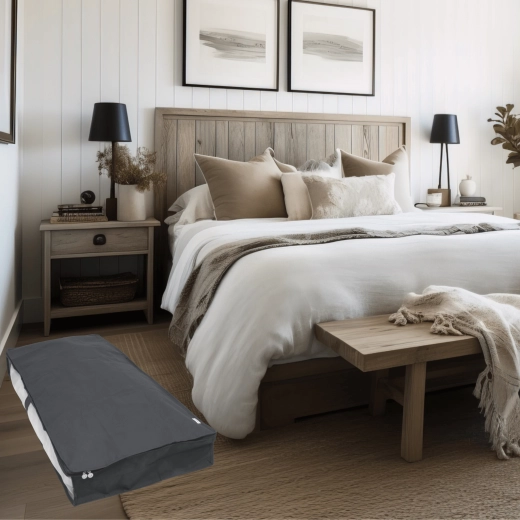 Low profile for under-bed storage