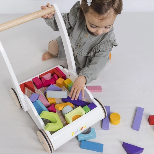 45 houten regenboogblokken
