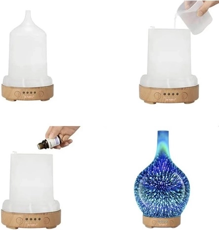 3-in-1: Luftbefeuchter, Aroma-Diffusor und RGB-LED-Nachtlicht