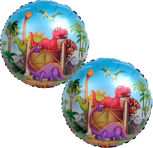 Set de ballons d’anniversaire dinosaures, 5 pcs