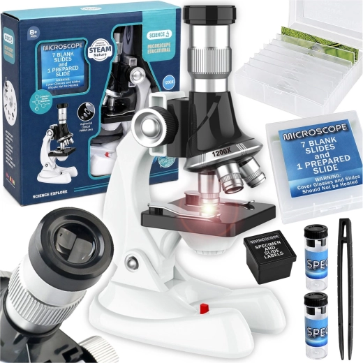 Microscope numérique pour enfants avec éclairage LED jusqu’à 1200×