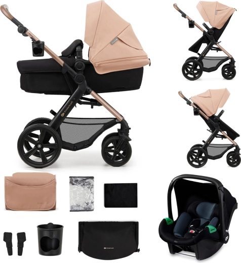 Kinderkraft combikinderwagen Moov 2 3-in-1 Moonlight Grey met schuimbanden