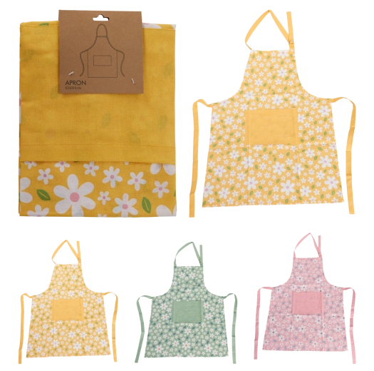 Tablier de cuisine 84 × 60 cm avec motif floral