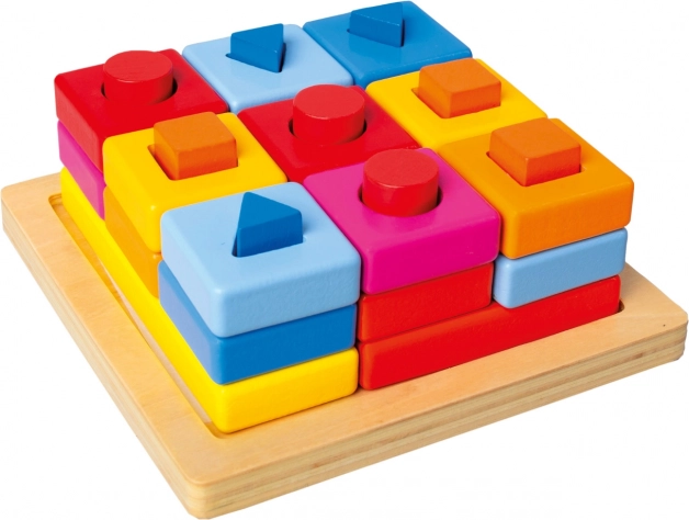 Bino Insert Shapes on Colorful Board