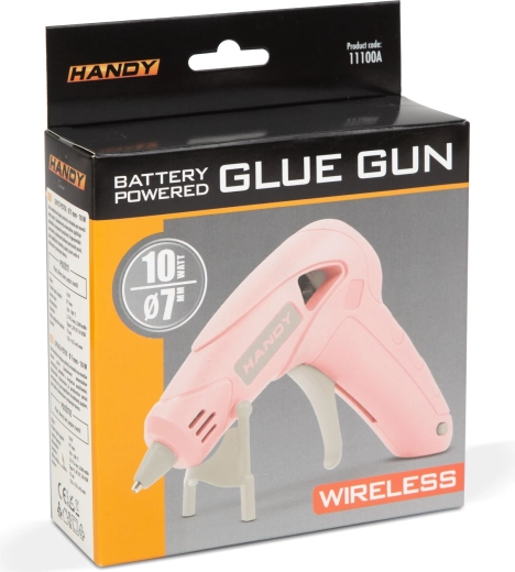 Cordless gluing with an integrated battery