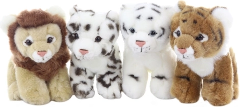 Tigre en peluche et lionceau 33 cm