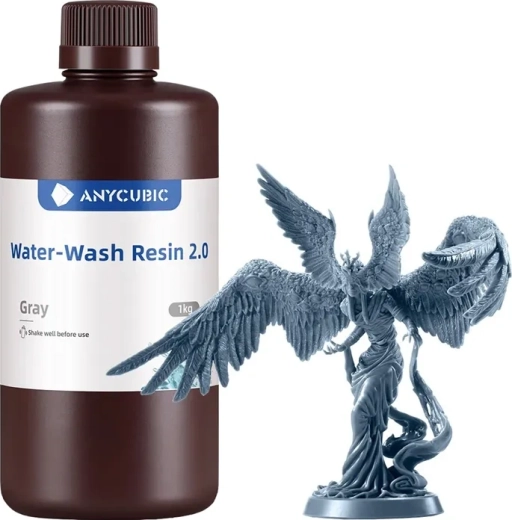Anycubic Water-Wash Resin 2.0 résine grise pour impression 3D