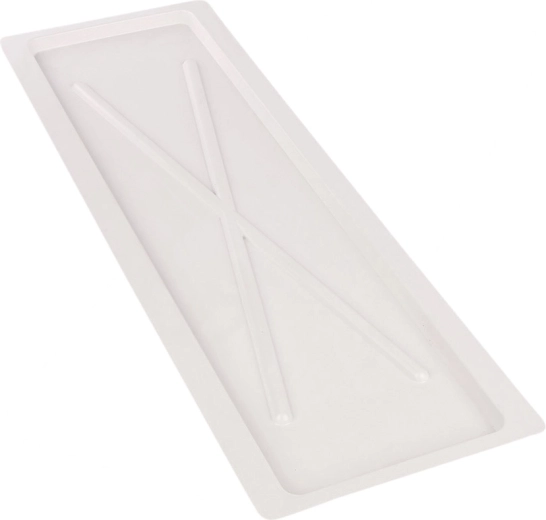 Metpol white wide drip tray 75 × 24.7 cm for 80 cm kitchen dish drainer