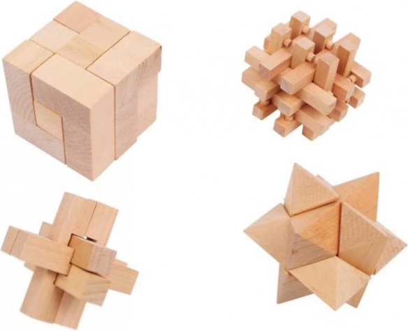 Wooden Puzzle Set 4 pcs