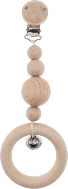 HESS stroller chain with bell – natural, short