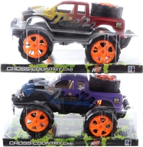 Plastic friction-powered off-road car 23.5 cm
