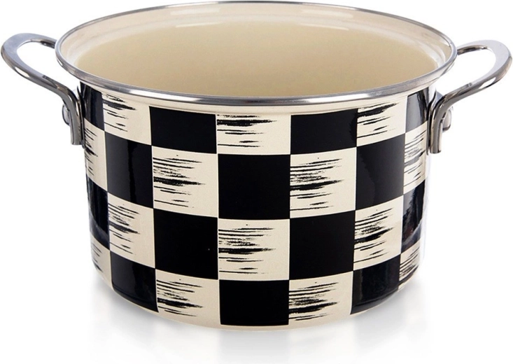 Casserole émaillée damier 20 cm, 3 l