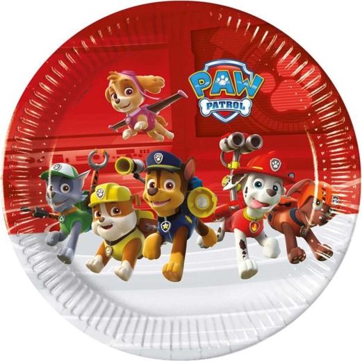 Papieren borden PAW PATROL 20 cm, 6 stuks