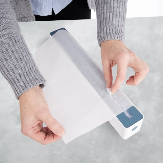 Easy roll replacement and secure storage